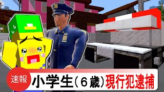 【逮捕された小学生😨】警察に捕まった友達を助けるマインクラフト【マイクラ Minecraft】ぽっぴんず [upl. by Yerffoej]