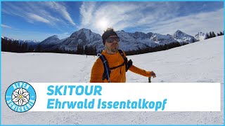 Skitour Ehrwald Issentalkopf Aufstieg abseits der Piste Abfahrt über die Piste  Insta360 X2 [upl. by Heida]