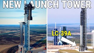 FINALLY SpaceX New Launch Tower Construction Started At LC39 A [upl. by Ellennoj482]