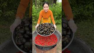 Snail stirfry with chili cook recipe shortvideo shorts cooking food recipe [upl. by Kearney]