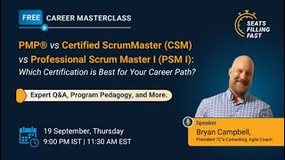 🔥PMP vs CSM vs PSM 1  PSM vs CSM Certification  Which Is The Best For Your Career  Simplilearn [upl. by Guglielmo268]