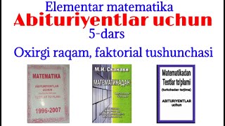 Oxirgi raqam Faktorial Matematika darslari [upl. by Leora]