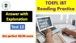 TOEFL Reading Practice  Answer with Explanation  Test 12 [upl. by Tram]