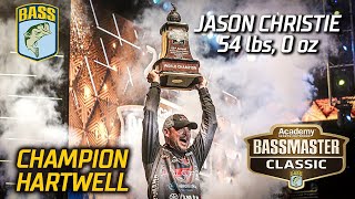 Jason Christie wins the 2022 Bassmaster Classic at Lake Hartwell [upl. by Asirap]