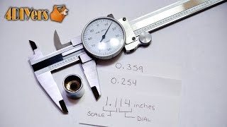 DIY Reading a Dial Vernier Caliper Imperial [upl. by Skip708]