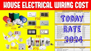 Today House Electrical Wiring Cost  House wiring electrical point rates  material and labour rate [upl. by Anifled]