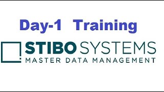 STIBO training Day1  Master Data Management  MDMMASTER DATA MANAGEMENTPIM  StiboSystems [upl. by Eniamaj]