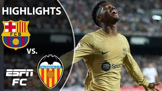 Valencia vs Barcelona  LaLiga Highlights  ESPN FC [upl. by Alika43]