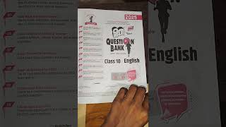 Class 10th  Vidya Question bank Subject  English [upl. by Netram]