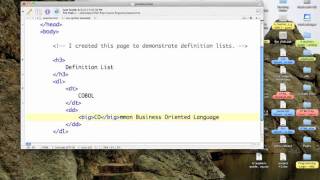 HTML Definition lists [upl. by Caterina211]