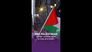 ProPalestinian content creators asked to stand with Israel [upl. by Sidon561]