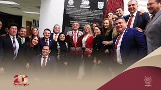 Devela gobernador placa conmemorativa del Bicentenario del Congreso de Tamaulipas [upl. by Emoryt]