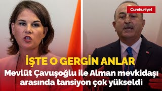 Mevlüt Çavuşoğlu ile Alman mevkidaşı arasında tansiyon çok yükseldi İşte o gergin anlar [upl. by Caves349]