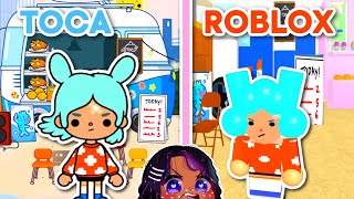 Toca Life World vs Roblox Voices [upl. by Jocko686]