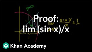 Proof lim sin xx  Limits  Differential Calculus  Khan Academy [upl. by Hamforrd532]