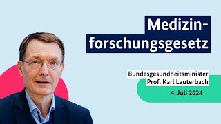 Bundesgesundheitsminister Prof Karl Lauterbach zum Medizinforschungsgesetz im Bundestag [upl. by Asoramla]