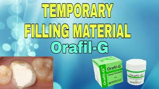 Temporary Filling Material  OrafilG  Temporary Restoration  Dental Maestro  DrJyoti Agarwal [upl. by Nonnairb]