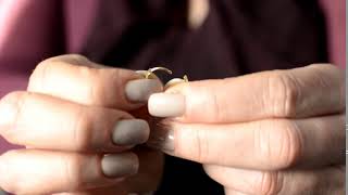 How To hinged huggie hoop earrings [upl. by Charil]