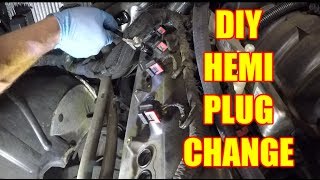 HOW TO Change HEMI Spark Plugs  57L HEMI DIY [upl. by Elleuqram]