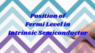 Position of Fermi level in Intrinsic Semiconductor  Semiconductors JNTUK R20  2021Mixed Telugu [upl. by Mata940]