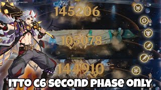 Arataki Itto C6 Second Phase Only Floor 12  New Spiral Abyss 44  Genshin Impact [upl. by Auehsoj]