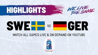 Highlights  Sweden vs Germany  2023 IIHFWorlds [upl. by Bunns]