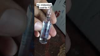 Injection hypozam midazolam [upl. by Acsicnarf]