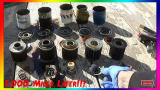 5000 Mile Used Oil Filter Review SUPER TECH MOBIL 1 KampN FRAM ULTRA HONDA Pt1 [upl. by Yensehc]