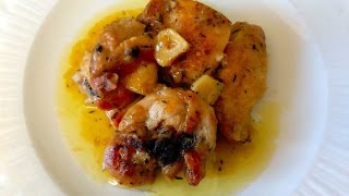 🧡 POLLO AL AJILLO  RECETA CASERA 🐔🐔 [upl. by Abramo]