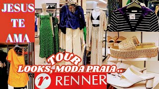 TOUR NA RENNER LOOKS MODA PRAIA E CALÇADOSCUPOM ROSOARES tour renner fashion [upl. by Kermit]