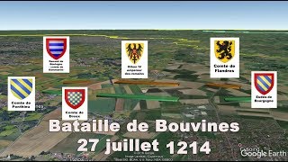 Bataille de Bouvines 27 juillet 1214  Bouvines  France 🇫🇷 french lhiEUR  GoogleEarth [upl. by Asilrahc]