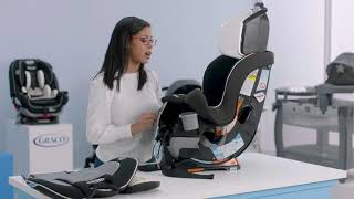 How to Remove and Replace the Graco® Extend2Fit® Convertible Car Seat Cover [upl. by Alviani671]