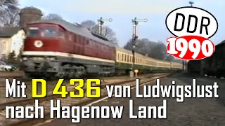 Herbst 1990 Mit dem D 436 von Ludwigslust nach Hagenow Land East Germany GDR DDR Mecklenburg [upl. by Norean275]