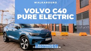 Volvo C40 Pure Electric Walkaround ersteindruck ASMR Autoblogger Hamburg [upl. by Anelleh]