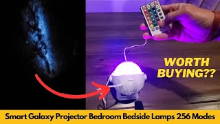 Smart Galaxy Projector Bedroom Bedside Lamps 256 Modes  Worth Buying [upl. by Enimisaj11]