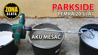 Parkside PFMRA 20Li A1 Mešač za Građevinske Materijale Brushless Mešalica Mikser [upl. by Tibbitts]