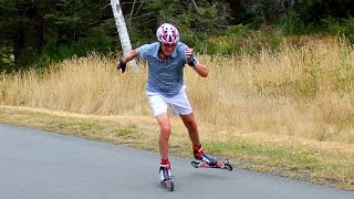 Developing longer glide while skating on roller skiing  Part 1 [upl. by Farrah]