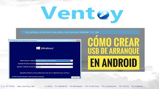 📱Cómo crear una unidad USB de arranque e instalación de Windows sin PC solamente con Android Ventoy [upl. by Kinney]