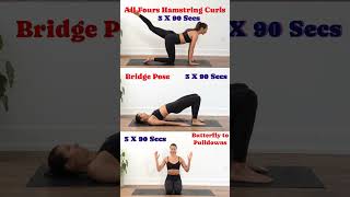 All Fours Hamstring CurlsBridge PoseButterfly to Pulldowns motivation beginnerworkout exercise [upl. by Hofstetter]