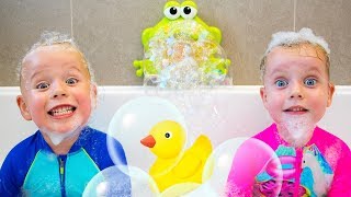 Bath SONG and More Nursery Rhymes for Babies with Gaby and Alex [upl. by Okomot]