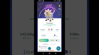 Evolving cosmoem into solgaleo Pokemon Go [upl. by Gnuy]