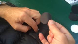 How to mend a hole in your own jacket from httpswwwdownjacketrepaircom free PampP worldwide [upl. by Vardon]