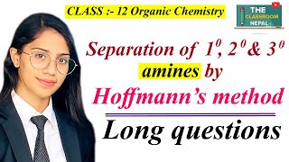 Separation of primary secondary and tertiary amines by Hoffmann’s method [upl. by Eedyak732]