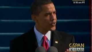 CSPAN President Barack Obama 2009 Inauguration and Address [upl. by Ayom]