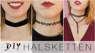 DIY 90s Tumblr Choker Halsketten  Tattoo Kette Selber Machen amp mehr [upl. by Fulvi]