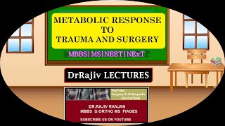 Metabolic Response to Trauma and SurgeryMBBS NExT PG FMGE Nursing [upl. by Eseneg]