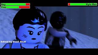 All Versions Of LEGO Star Wars Ep VII Rey amp Finn vs Kylo Ren with healthbars [upl. by Happ]