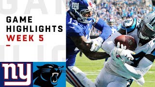 Giants vs Panthers Week 5 Highlights  NFL 2018 [upl. by Kort741]