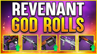 NEW META The MUST HAVE Revenant God Roll Weapons Destiny 2 [upl. by Mella]