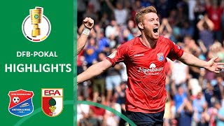 SURPRISE 3rddivision Unterhaching eliminates FCA  SpVgg Unterhaching  FC Augsburg 20 DFBPokal [upl. by Nerhtak]